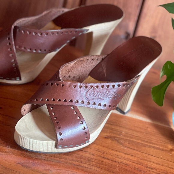 Vintage Candies Leather Heels Sandals Size 7 - Picture 2 of 7